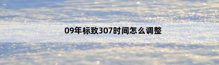 09年标致307时间怎么调整