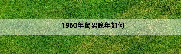 1960年鼠男晚年如何