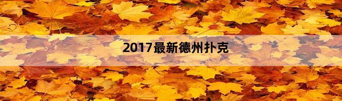 2017最新德州扑克