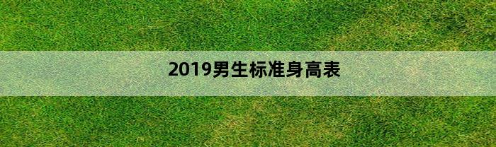 2019男生标准身高表