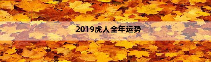 2019虎人全年运势