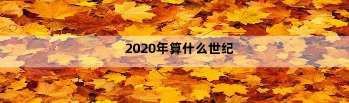 2020年算什么世纪