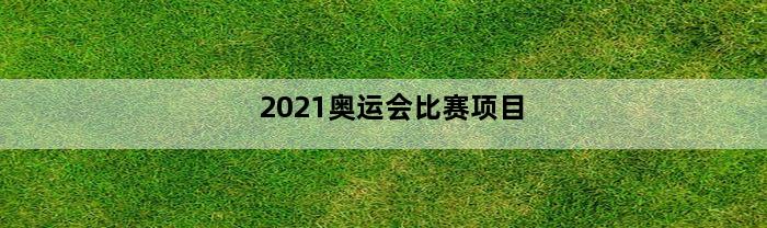 2021奥运会比赛项目