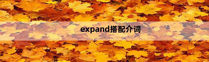 expand搭配介词