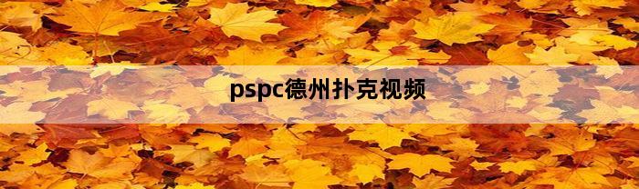 pspc德州扑克视频