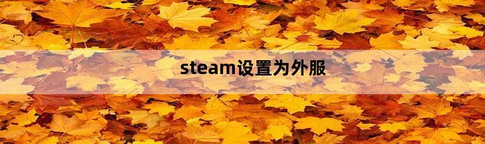 steam设置为外服