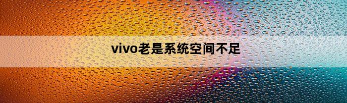 vivo老是系统空间不足