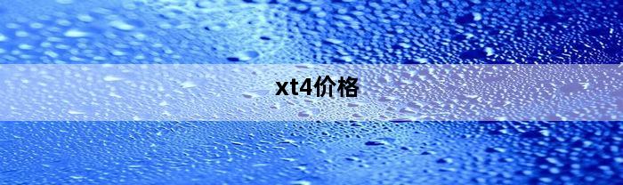 xt4价格