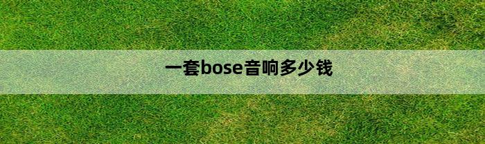 一套bose音响多少钱