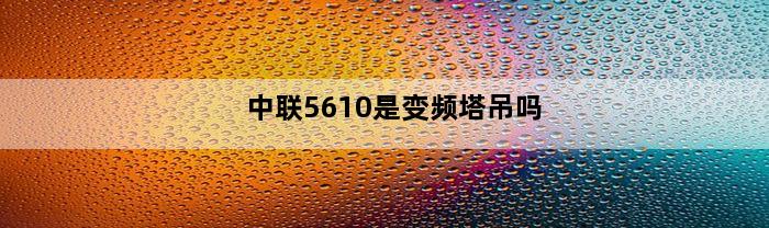 中联5610是变频塔吊吗