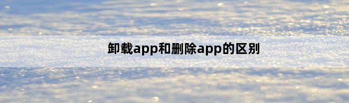 卸载app和删除app的区别