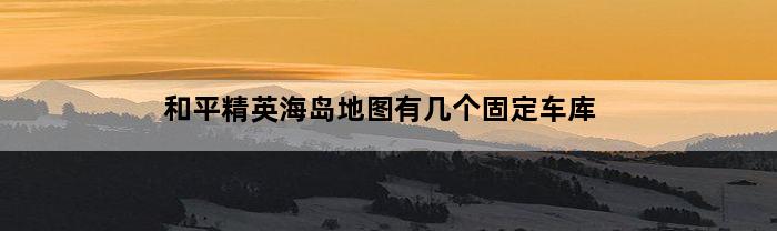 和平精英海岛地图有几个固定车库