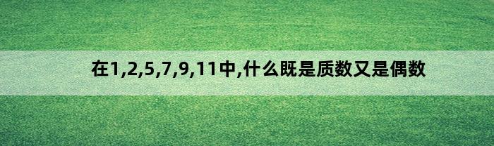 在1,2,5,7,9,11中,什么既是质数又是偶数