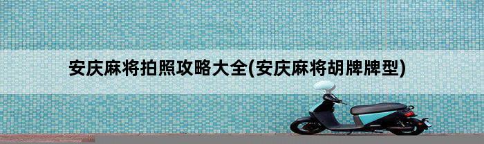 安庆麻将拍照攻略大全(安庆麻将胡牌牌型)