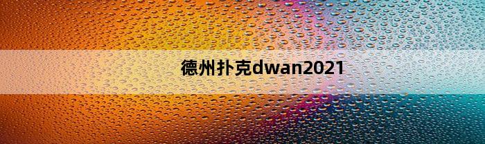 德州扑克dwan2021