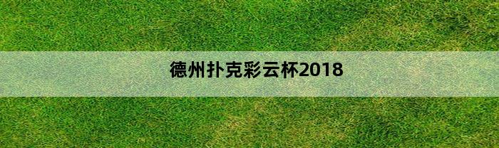 德州扑克彩云杯2018