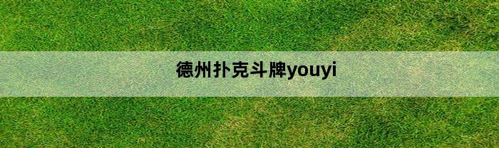 德州扑克斗牌youyi