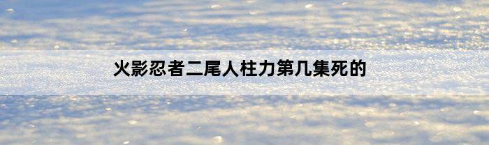 火影忍者二尾人柱力第几集死的