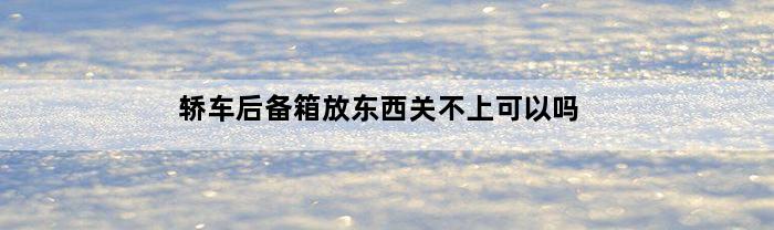 轿车后备箱放东西关不上可以吗