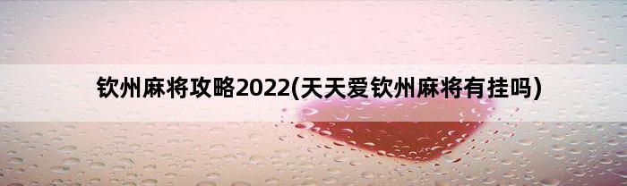 钦州麻将攻略2022(天天爱钦州麻将有挂吗)